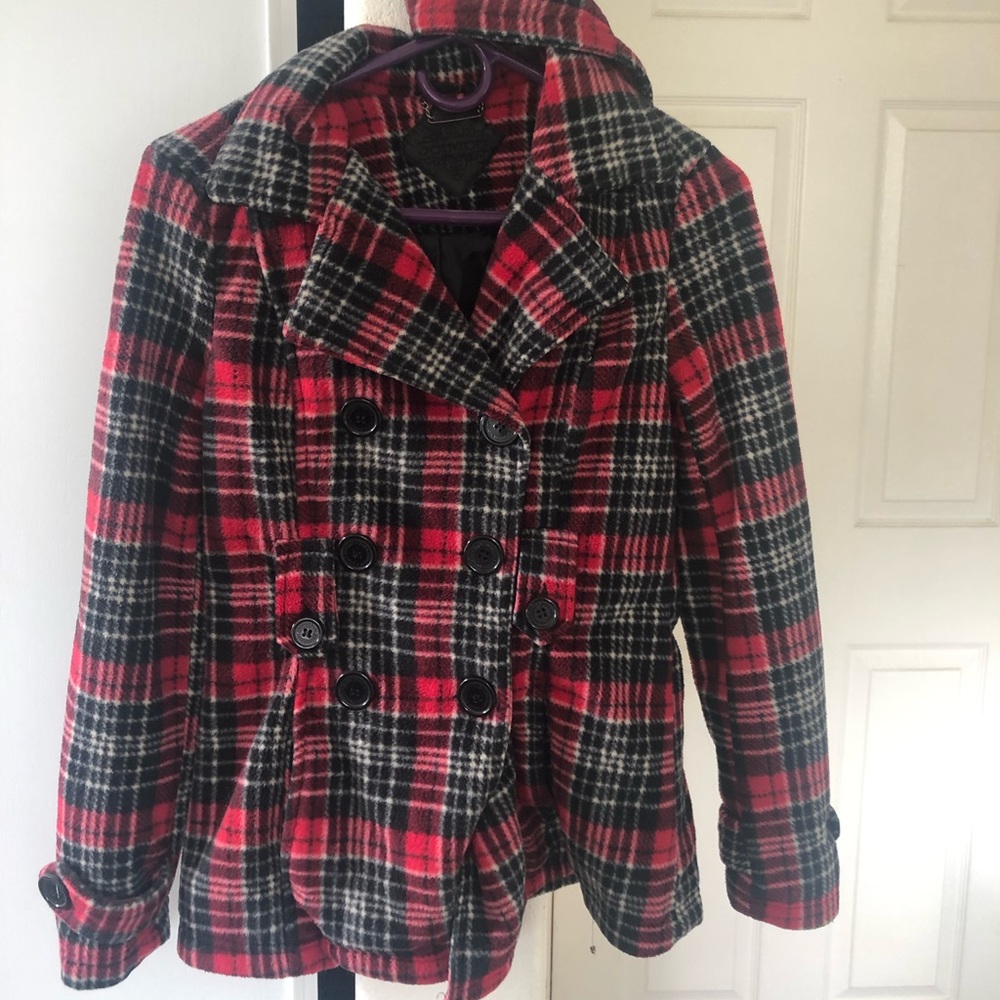 Plaid Trench Coat